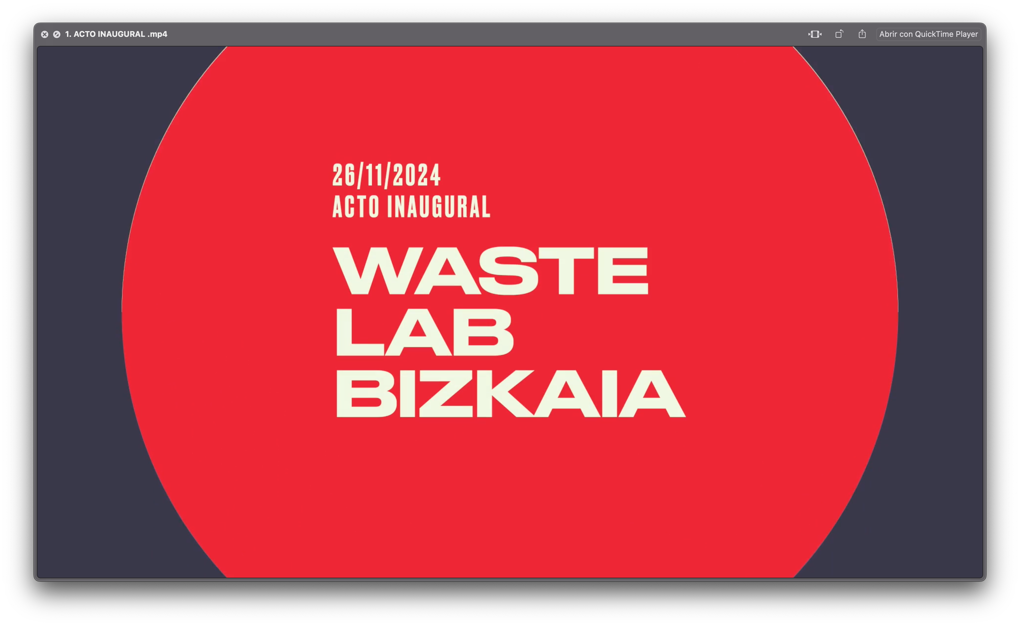 Acto Inaugural Waste Lab Bizkaia